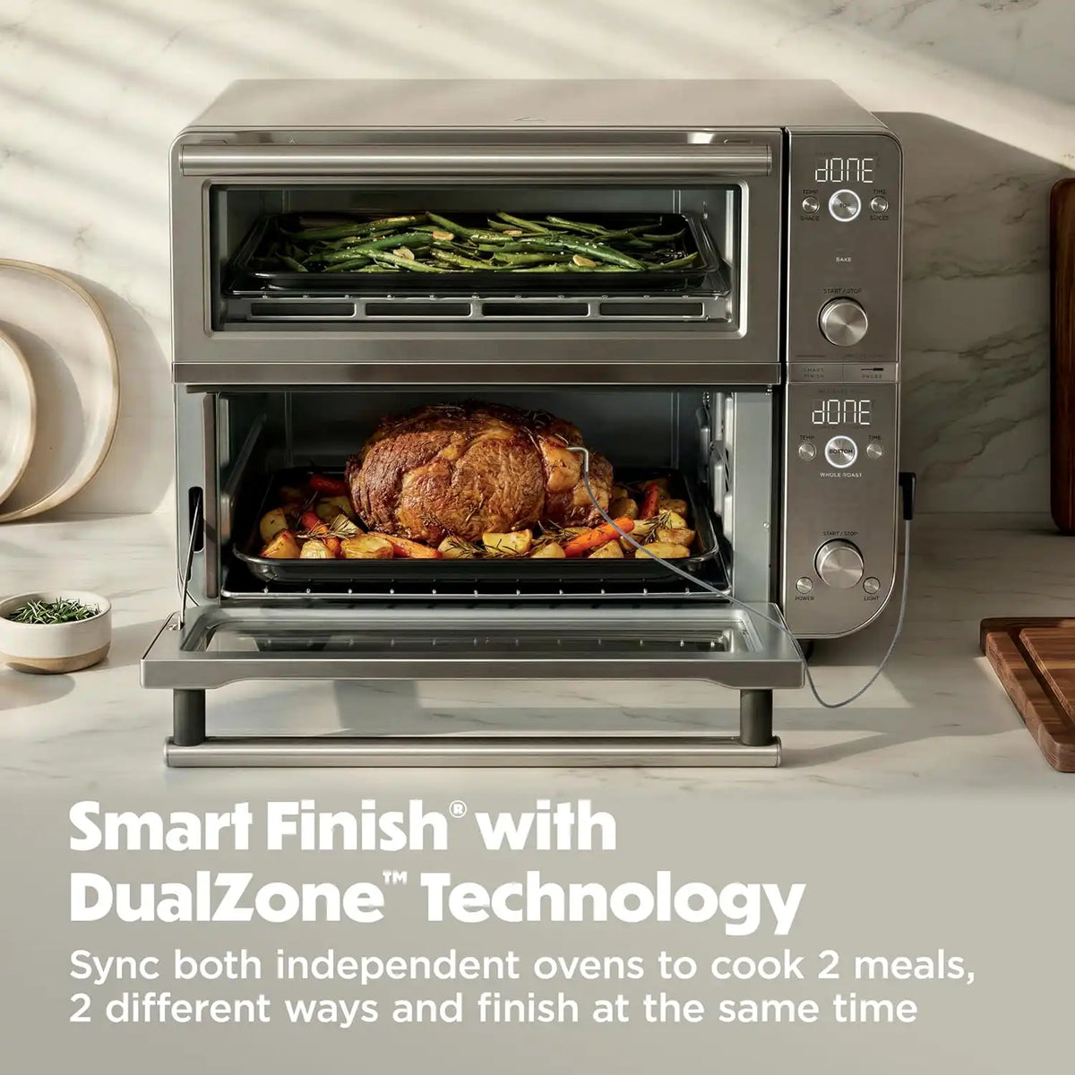 Ninja Double Oven Pro Smart XL, 12-in-1, Thermometer, Silver, DCT871