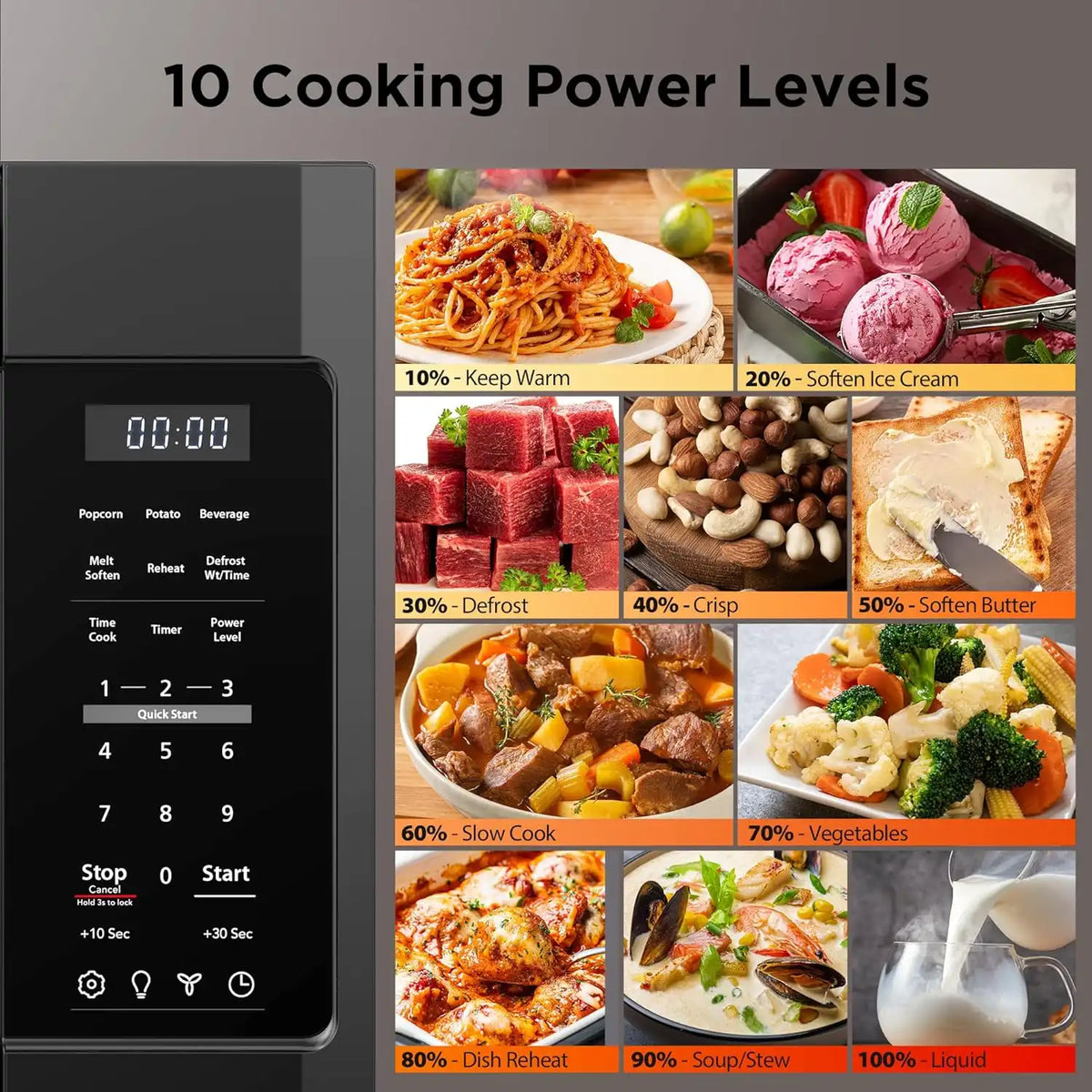 BLACK+DECKER Over the Range Microwave Oven, 1.7 Cu.Ft, 1000W, Black