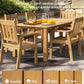 YEFU Outdoor Patio Chairs Set of 2, Weather Resistant HIPS, Teak