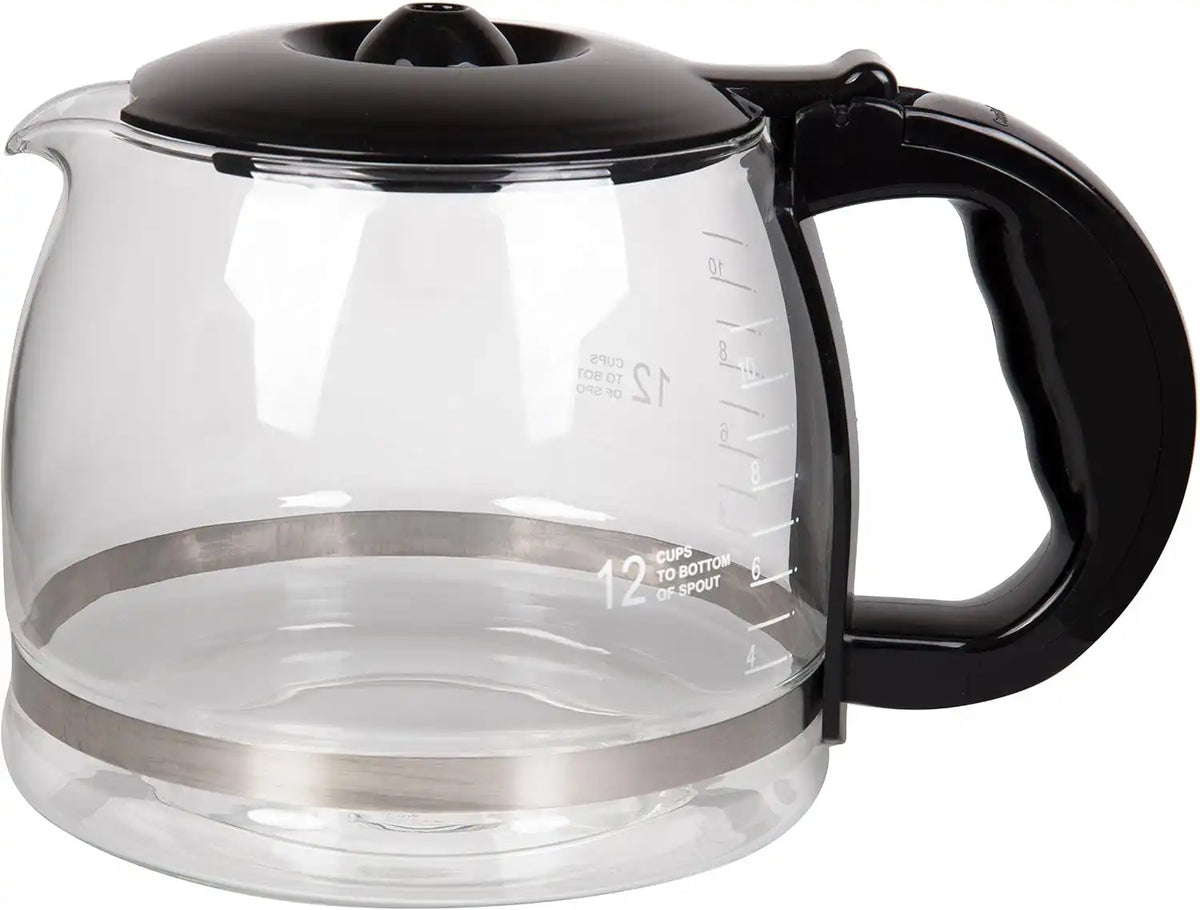 CucinaPro Double Coffee Carafe- Glass 12-Cup Coffee Pot for The Fill Lines and Comfortable Grip- Specially Designed for The Double Coffee maker