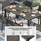 Vexwalx Outdoor Dining Set, HDPS + Aluminum Patio Dining Chairs with Ergonomic Design and Wide Seat, 2 Piece Outdoor Chairs for Garden, Backyard, Deck (2-Piece, Charcoal)