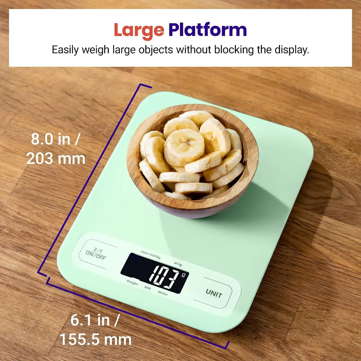 Etekcity Food Kitchen Scale, Digital Grams and Ounces, Large
