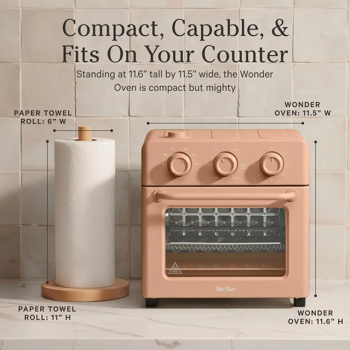 Our Place Wonder Oven, 6-in-1 Air Fryer & Toaster Oven, 2-Rack, 13 Qt
