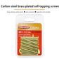 #8 x 1-1/2" Wood Screw, Phillips Flat Head Self Tapping Screws, Brass Plated Carbon Steel, Brass Plated Screws for Wood, Wood Screws #8 X 1 1/2 Inch, 75Pcs