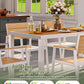Vexwalx 12 Pcs Outdoor Dining Set, 67" HDPS Dining Set for 10, White-Teak