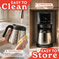 Gourmia Coffee Maker - 12-Cup & Single Serve, Thermal Carafe, Black