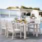 YEFU Patio Dining Chairs Set of 4, Weather Resistant HIPS, White