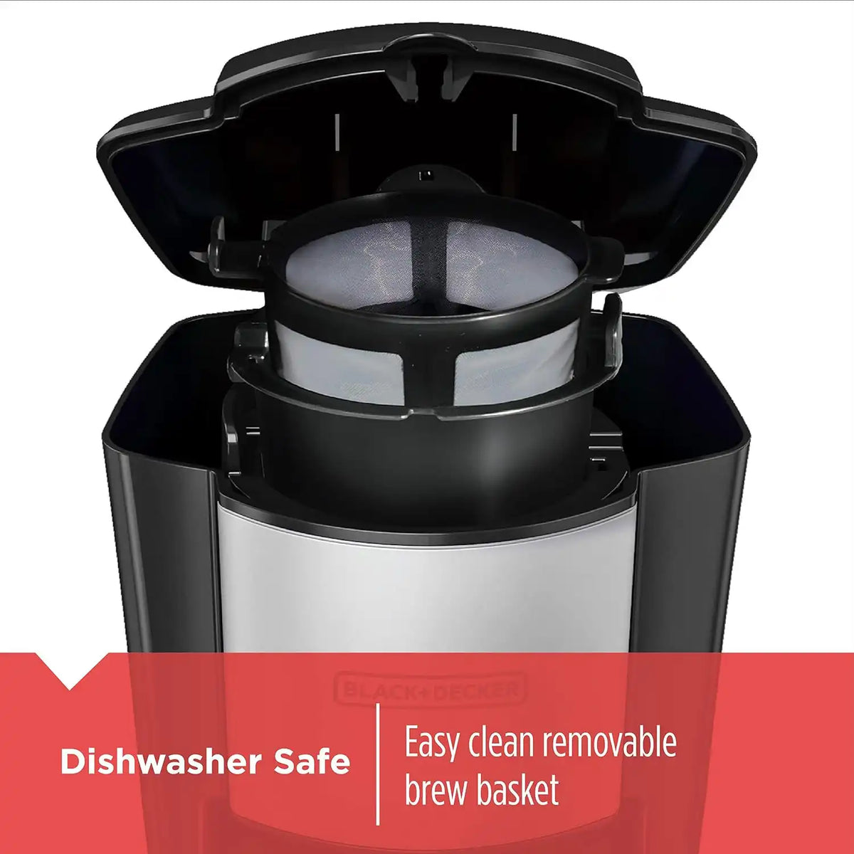 BLACK+DECKER CM618C Single Serve Coffee Maker, Black