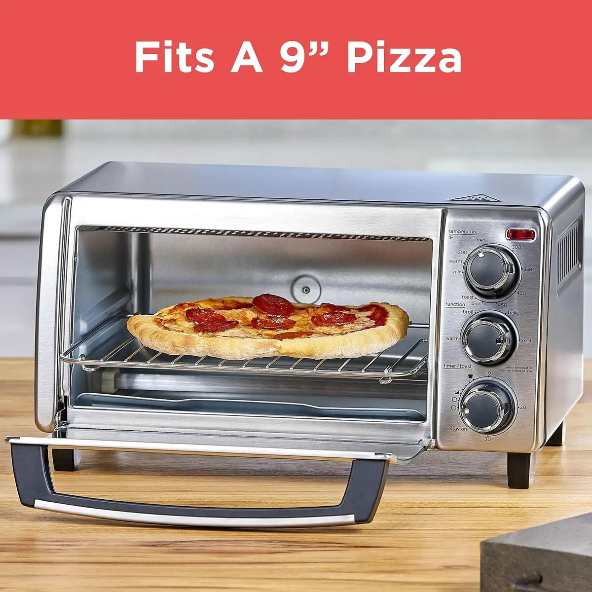 BLACK+DECKER TO1313SBD Toaster Oven, 15.47 Inch, Silver
