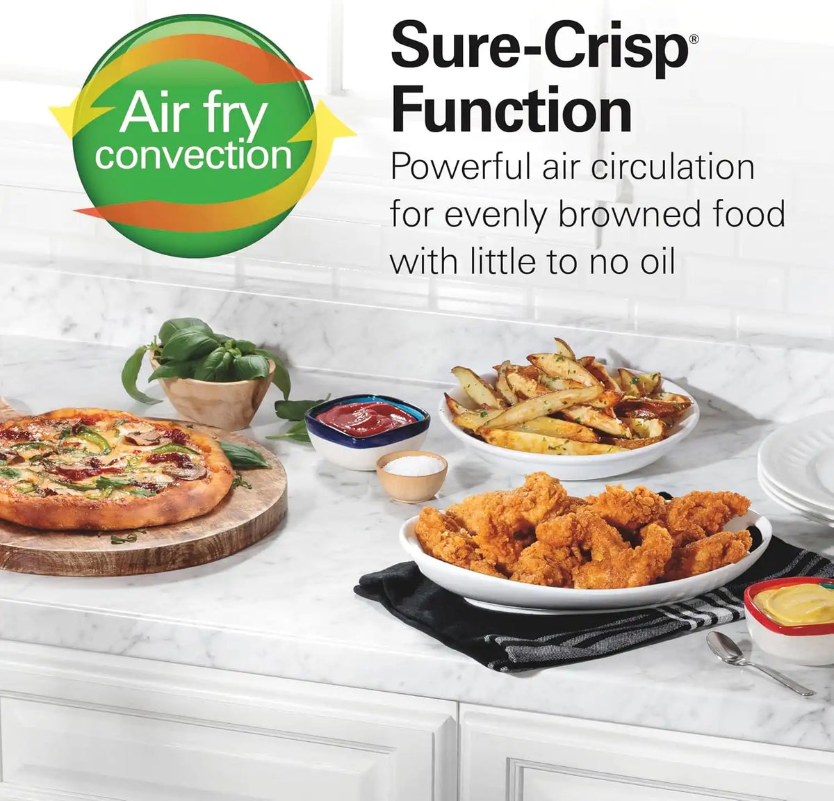 Hamilton Beach 4 Slice Countertop Air Fryer Toaster Oven Combo