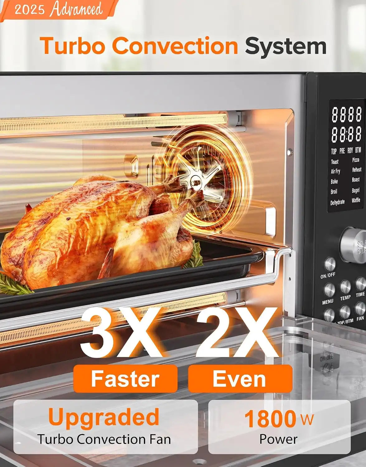 Nuwave Bravo Pro Smart Air Fryer Toaster Oven Countertop Combo
