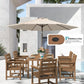 SERWALL HDPE and Aluminum Outdoor Dining Set for 8, Brown