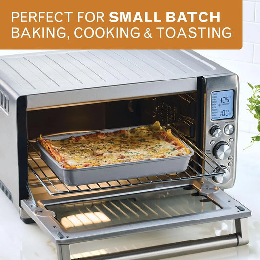 Farberware Bakeware Steel Nonstick Toaster Oven Pan Set, 4-Piece Baking Set, Gray