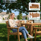 7-Piece Outdoor Dining Set, Patio Table & Chairs for 6, Teak
