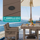 SERWALL 7 Pcs Outdoor Dining Set, 67" HDPE Dining Set for 6, Coffee