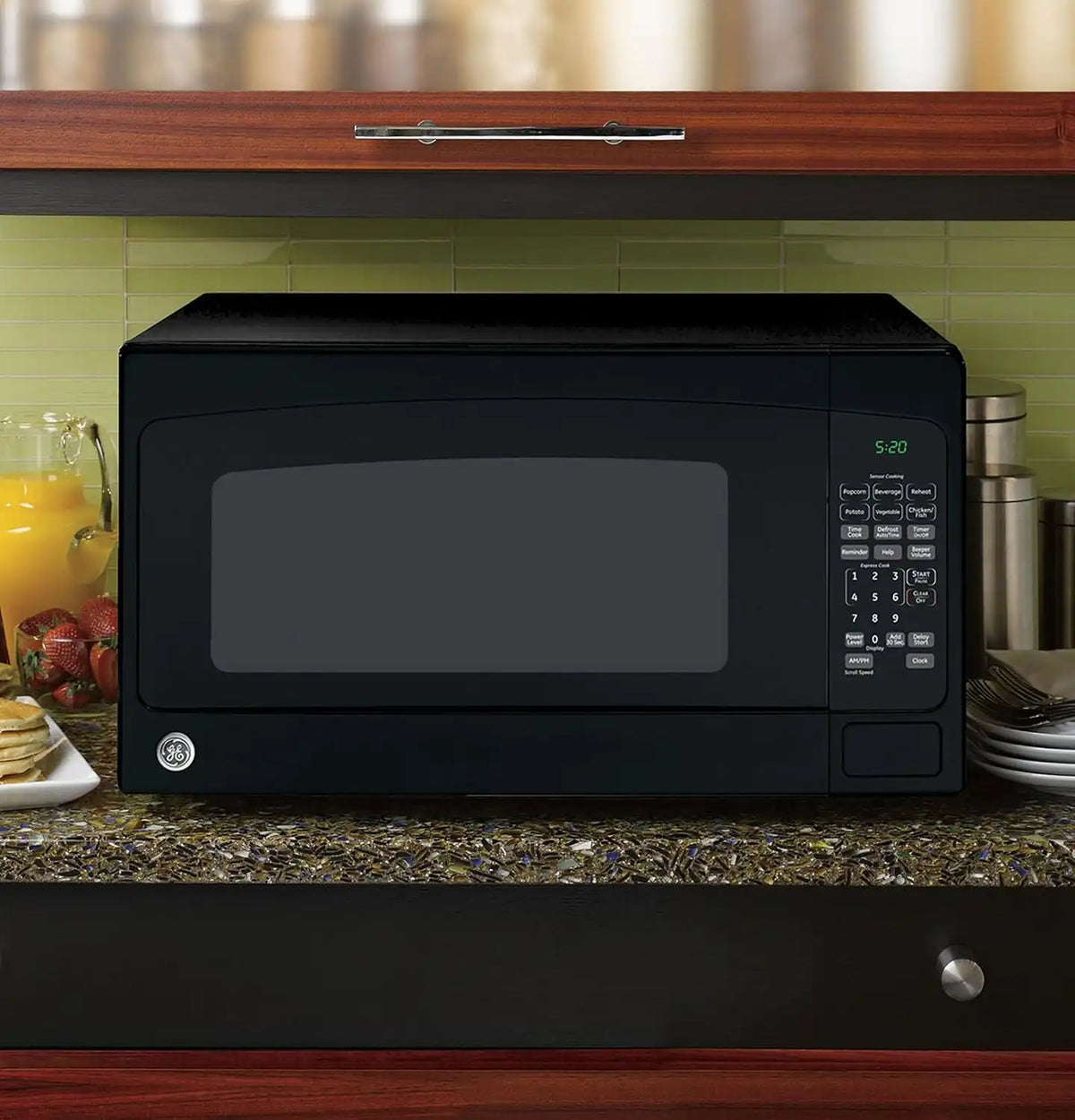 GE Countertop Microwave Oven, 1,200 Watt, 2.0 Cu. Ft., Black