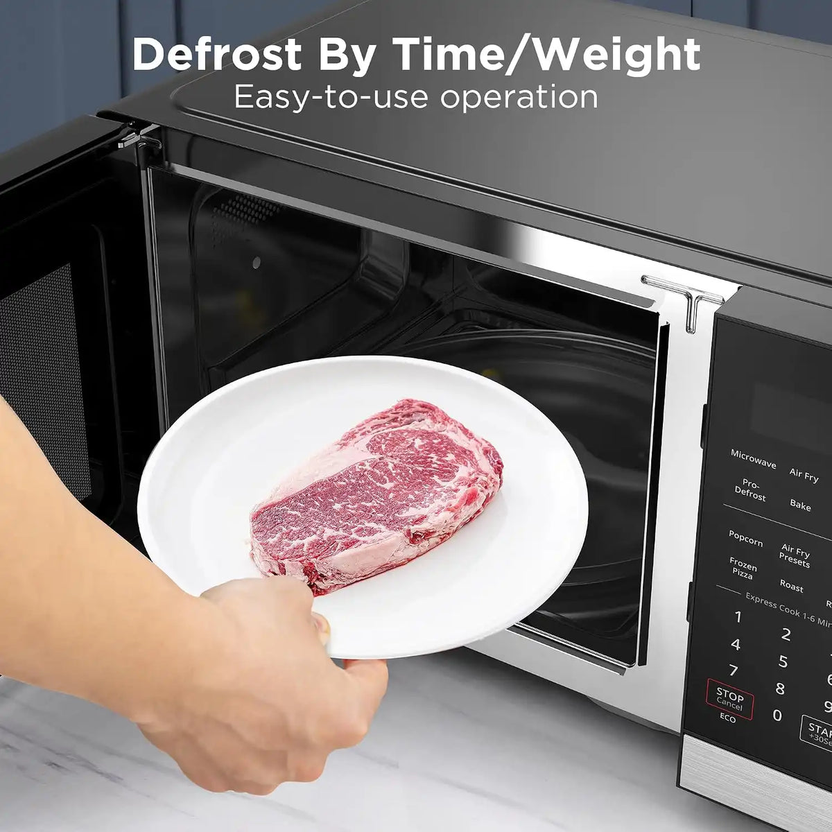 BLACK+DECKER 5-in-1 Microwave Oven Air Fryer Combo, 0.9 Cu.Ft, 900W
