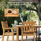 YEFU Outdoor Dining Set for 10, All-Weather HIPS, Aluminum Frame, Teak