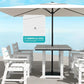 HDPE Outdoor Dining Set, Patio Dining Set of 5, White