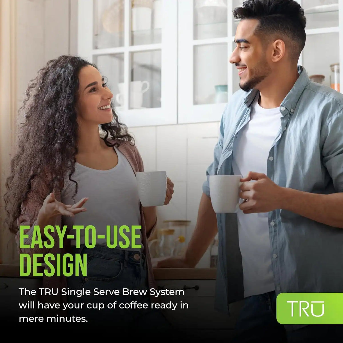 Tru Single Serve Dual Brew Coffee Maker for Capsules or Grounds