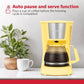 Holstein Housewares - 5 Cup Drip Coffee Maker - Convenient and User Friendly with Permanent Filter, Borosilicate Glass Carafe, Water Level Indicator, Auto Pause/Serve and Keep Warm Functions,Yellow