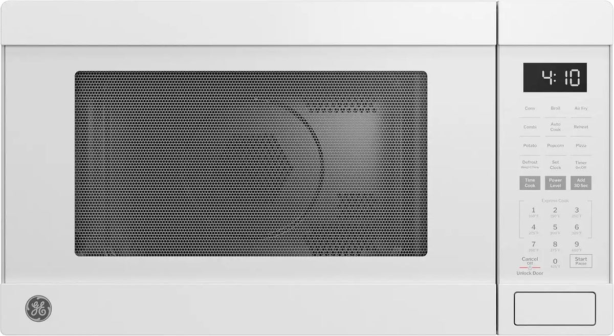 GE 4-in-1 Air Fry Countertop Microwave Oven, 1050 Watt, 1.0 Cu. Ft., White