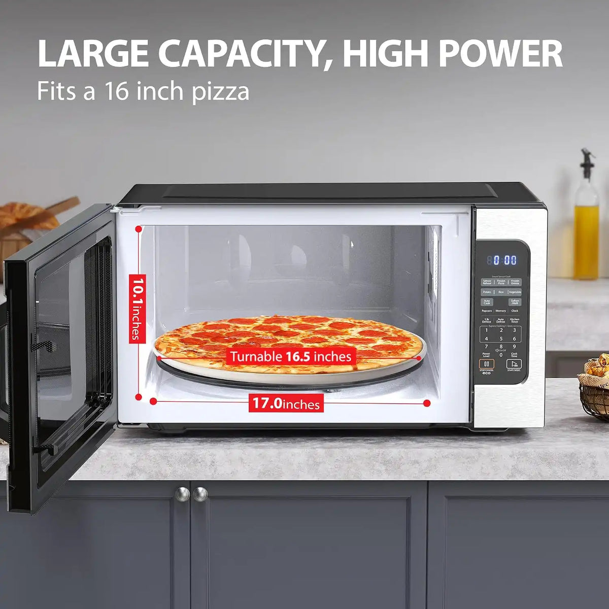 TOSHIBA Large Countertop Microwave Oven with Smart Sensor, 2.2 Cu.Ft, 1200W