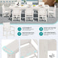 SERWALL 9Pcs HDPE Outdoor Dining Set for 8 with Sling Chairs, White