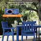 YEFU Outdoor Dining Set for 10, All-Weather HIPS, Aluminum Frame, Blue