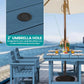 SERWALL 7 Pcs Outdoor Dining Set, 67" HDPE Dining Set for 6, Blue