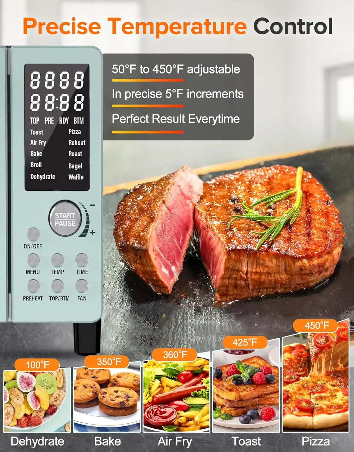 Nuwave Bravo Pro Smart Air Fryer Toaster Oven Countertop Combo