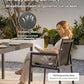 Outdoor Dining Chairs Set of 2, Aluminum Patio Armchairs, All Weather Patio Dining Furniture for Backyard, Deck, Poolside (Charcoal)
