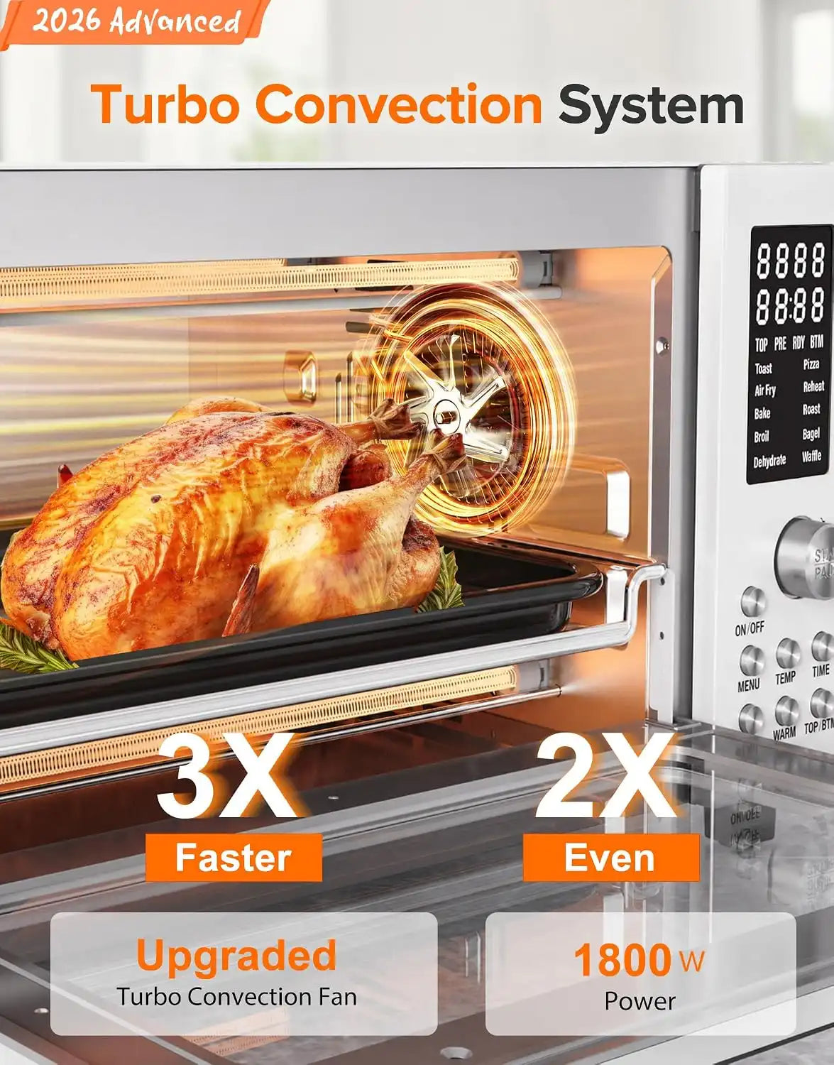 Nuwave Bravo Pro Smart Air Fryer Toaster Oven Countertop Combo