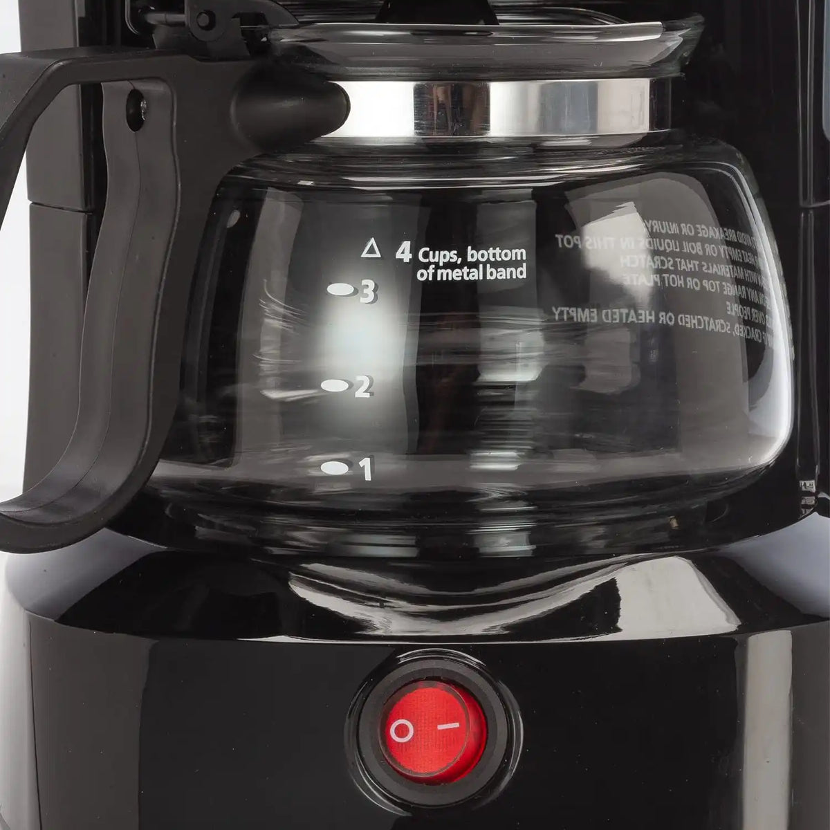 Dominir Compact Coffee Pot Brewer Machine, Quiet Operation with On/Off LED Indicator Light, Convenient Cord Storage and e, Black