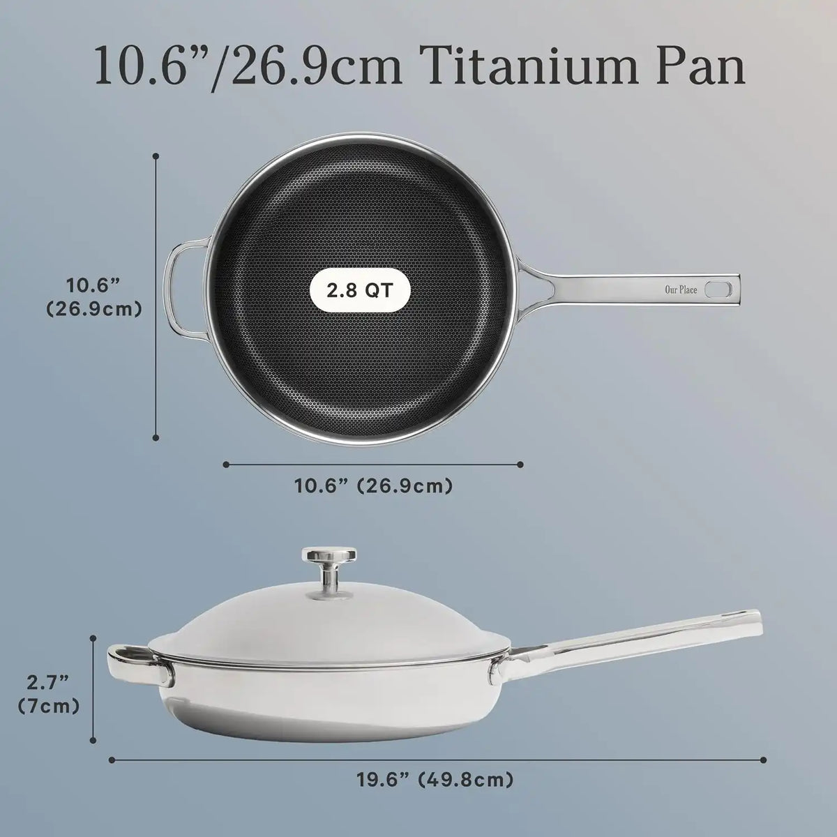 Our Place Titanium Always Pan Pro, 10.6" Nonstick Titanium Frying Pan