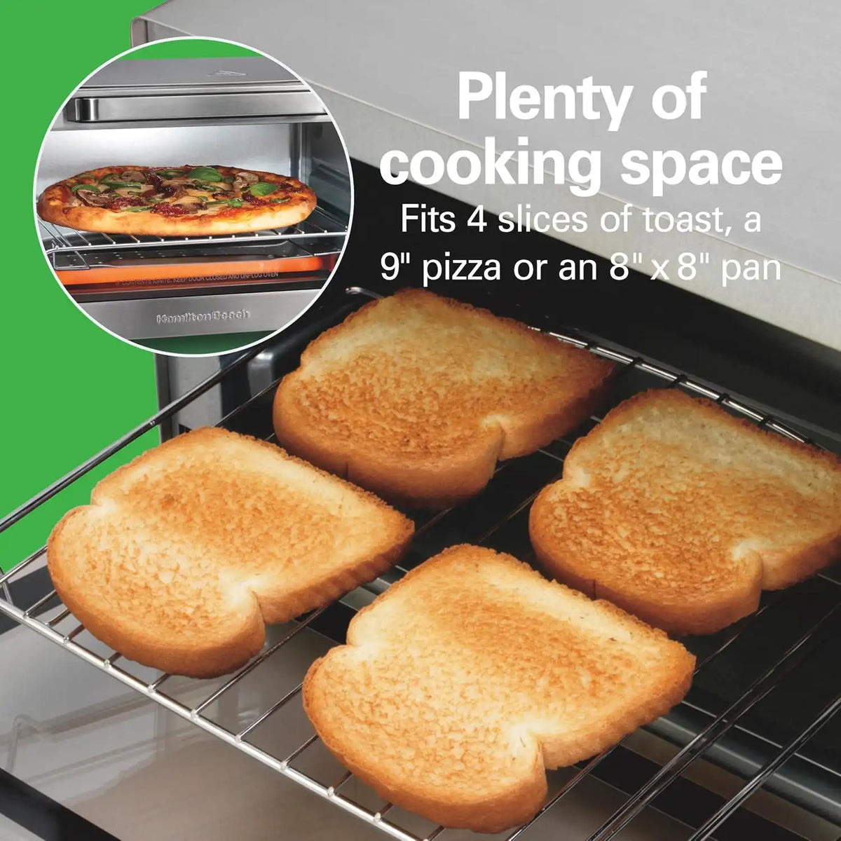 Hamilton Beach 4 Slice Countertop Air Fryer Toaster Oven Combo