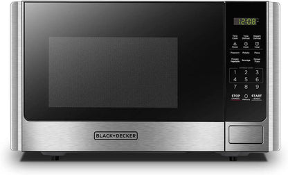 BLACK+DECKER Countertop Microwave Oven, 0.9 Cu.Ft, 900W, Stainless Steel