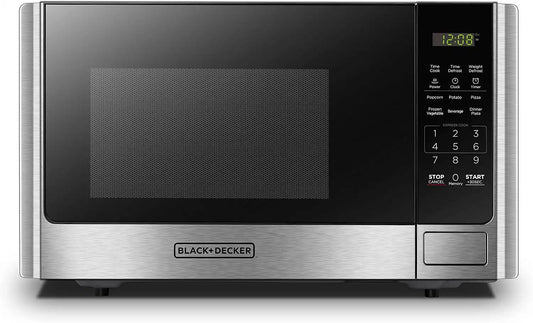 BLACK+DECKER Countertop Microwave Oven, 0.9 Cu.Ft, 900W, Stainless Steel