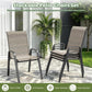 5 PCS Outdoor Patio Dining Set,Patio Table and Chairs Metal Outdoor Patio Furniture Set with Umbrella Hole,Dining Table Set with 4 Teslin Chairs for Deck,Backyard and Garden