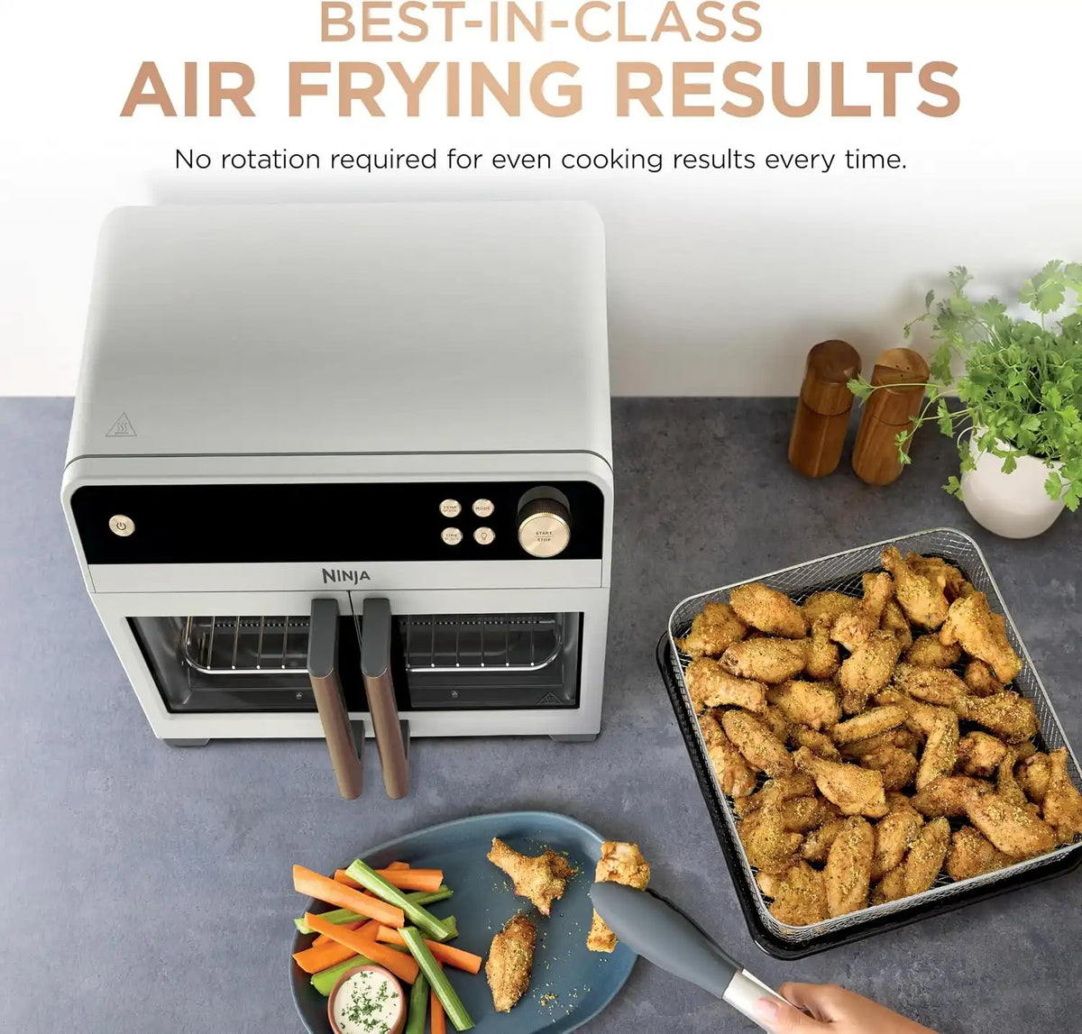 Ninja French Door Premier Air Fry Oven, Amazon Exclusive Bone & Champagne