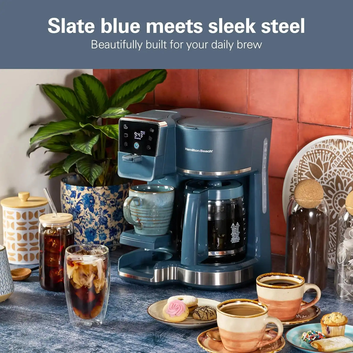 Hamilton Beach 2-Way Drip Coffee Maker & Single Serve Coffee Machine