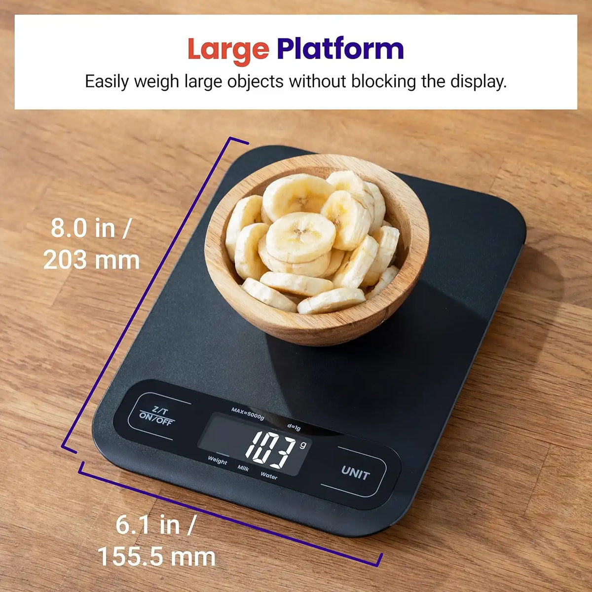 Etekcity Food Kitchen Scale, Digital Grams and Ounces, Large