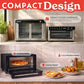Gourmia Toaster Oven - 4-Slice Capacity, Digital Display, Black