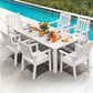 YEFU Patio Dining Chairs Set of 6, Weather Resistant HIPS, White