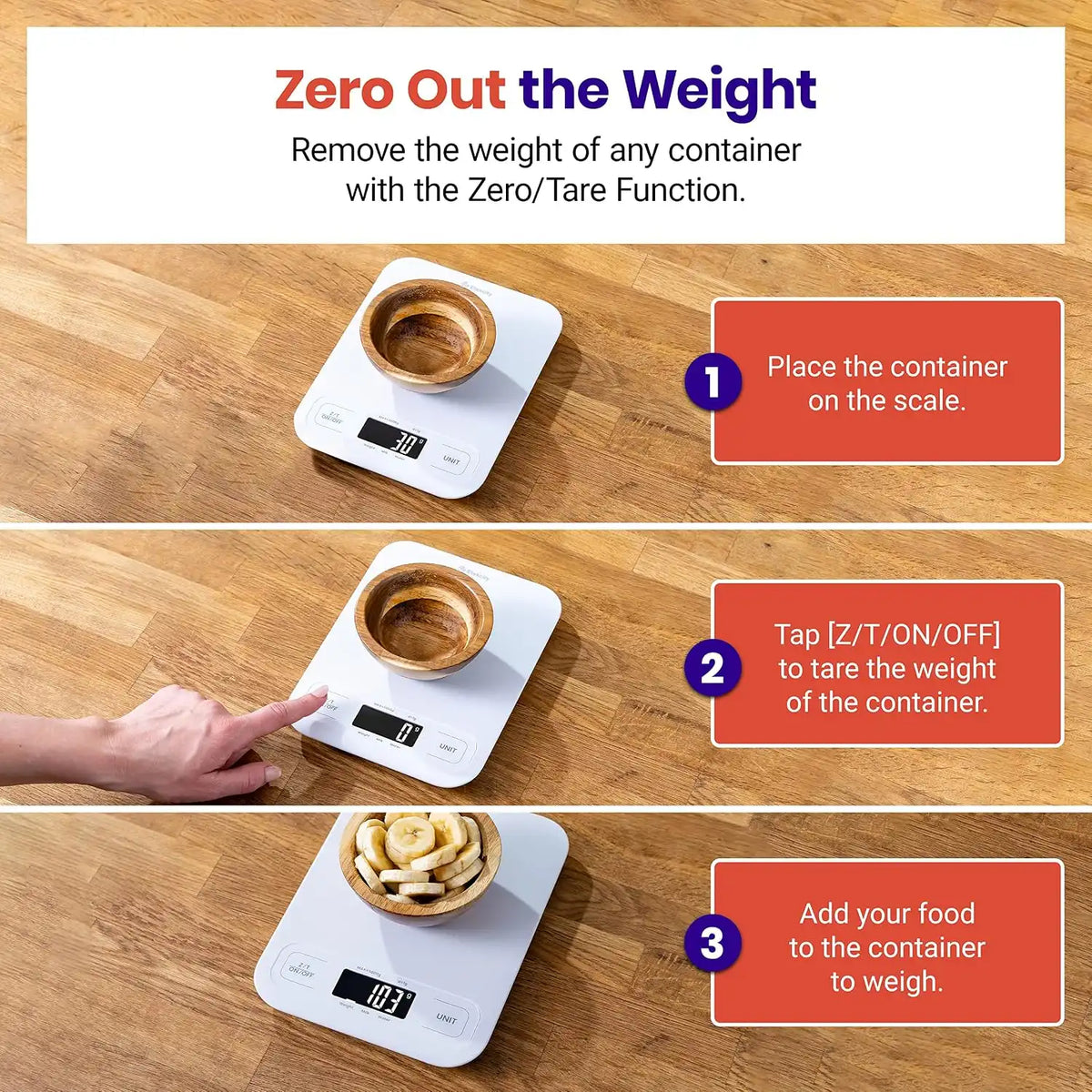 Etekcity Food Kitchen Scale, Digital Grams and Ounces, Large
