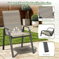 5 PCS Outdoor Patio Dining Set,Patio Table and Chairs Metal Outdoor Patio Furniture Set with Umbrella Hole,Dining Table Set with 4 Teslin Chairs for Deck,Backyard and Garden