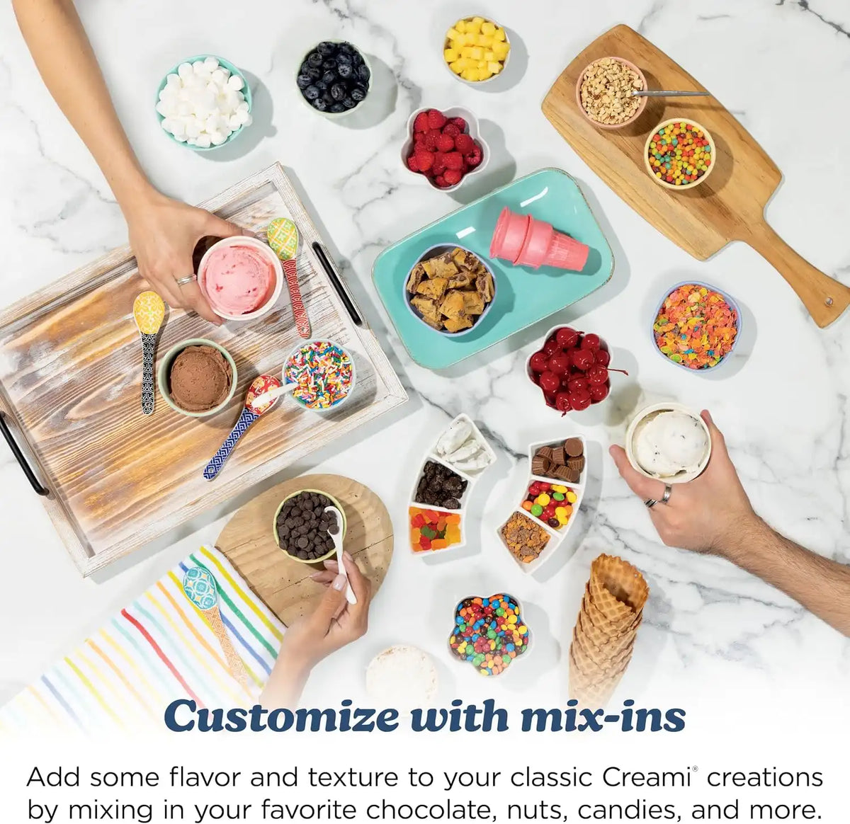 Ninja Creami Scoop&Swirl Ice Cream Maker Amazon Exclusive Bone & Champagne