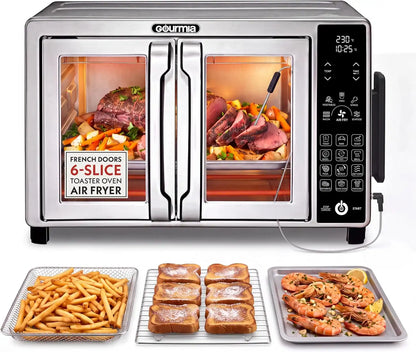 Gourmia Toaster Oven - 6-Slice Capacity, Temperature Probe, Stainless Steel