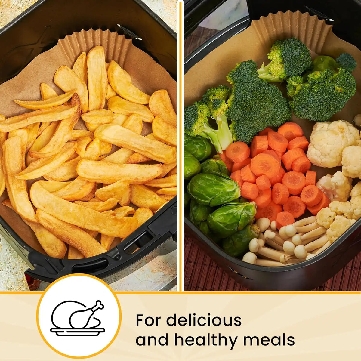 250 pcs Air Fryer Liners, Disposable Airfryer Paper Liners