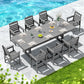 SERWALL Patio HDPE Dining Chairs Set of 2 with Arms, Grey